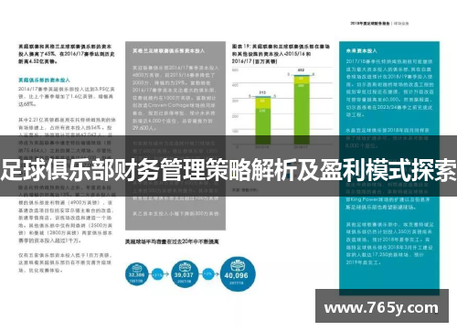 足球俱乐部财务管理策略解析及盈利模式探索 足球俱乐部财务管理策略解析及盈利模式探索