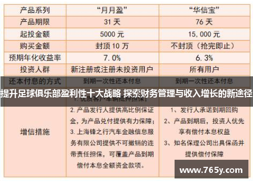 提升足球俱乐部盈利性十大战略 探索财务管理与收入增长的新途径